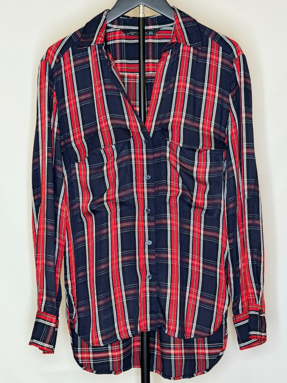 Zara Long sleeve Plaid Shirt